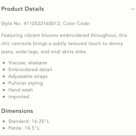 Kellen Embroidered Tank Top Size Medium - Picture 9 of 13